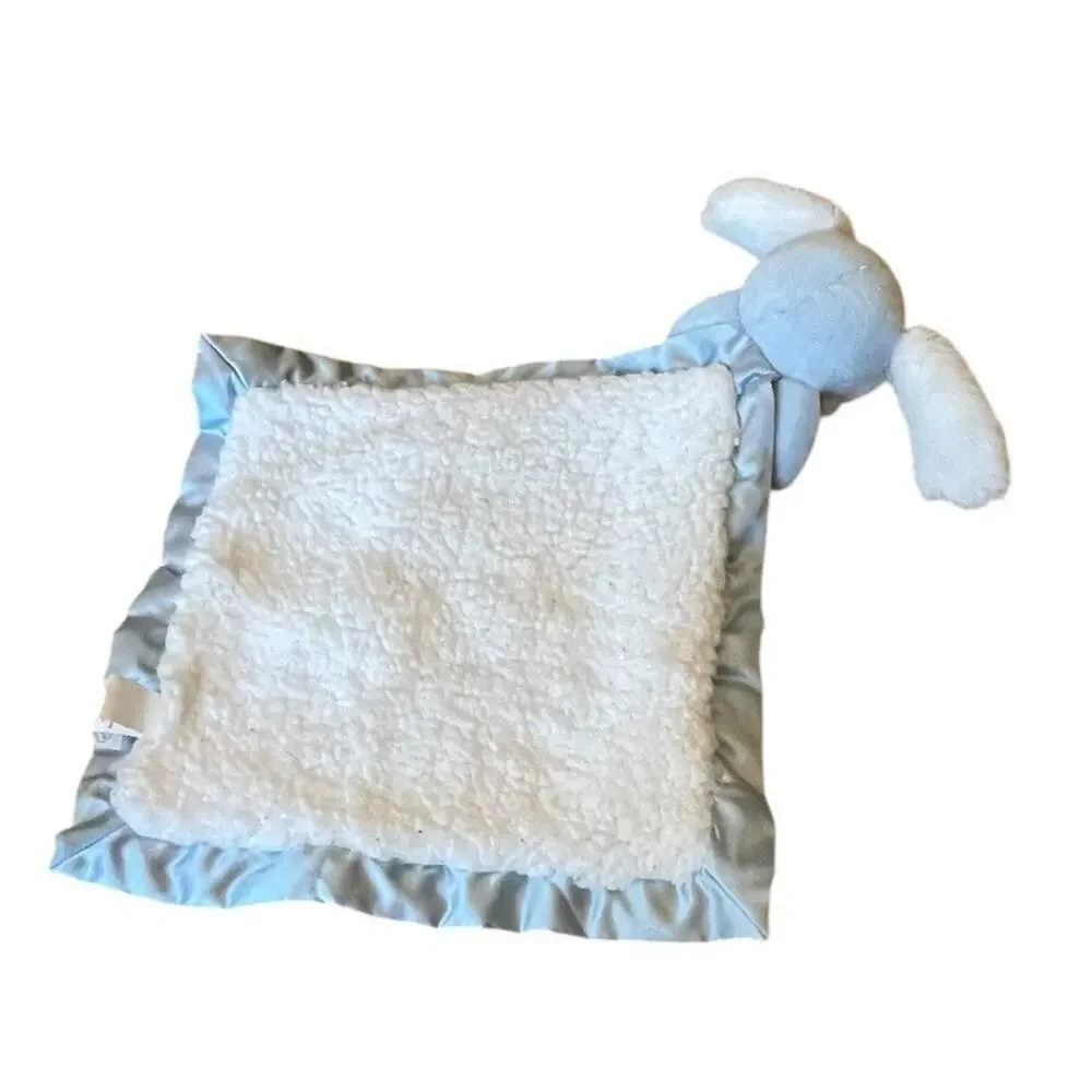 Mud Pie Dog Lovey Security Blanket White Blue Puppy Quote Spot In My Heart 12”